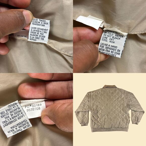 Vintage 90s silk jacket by Silk Exchange, size L quilted lightweight jacket - Picture 5 of 5